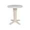International Concepts 30 in. Solid Wood Round Top Pedestal Dining Table - 35.9 in. High, Unfinished K-30RT-23B-36 - alternate 1